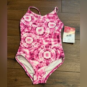 Kanu Surf Tie Dye Pink One Piece Swimsuit Size 4 NWT